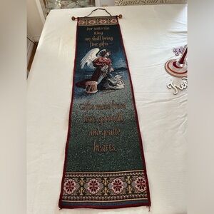 Lovely Tapestry with Angels and quote. 36”